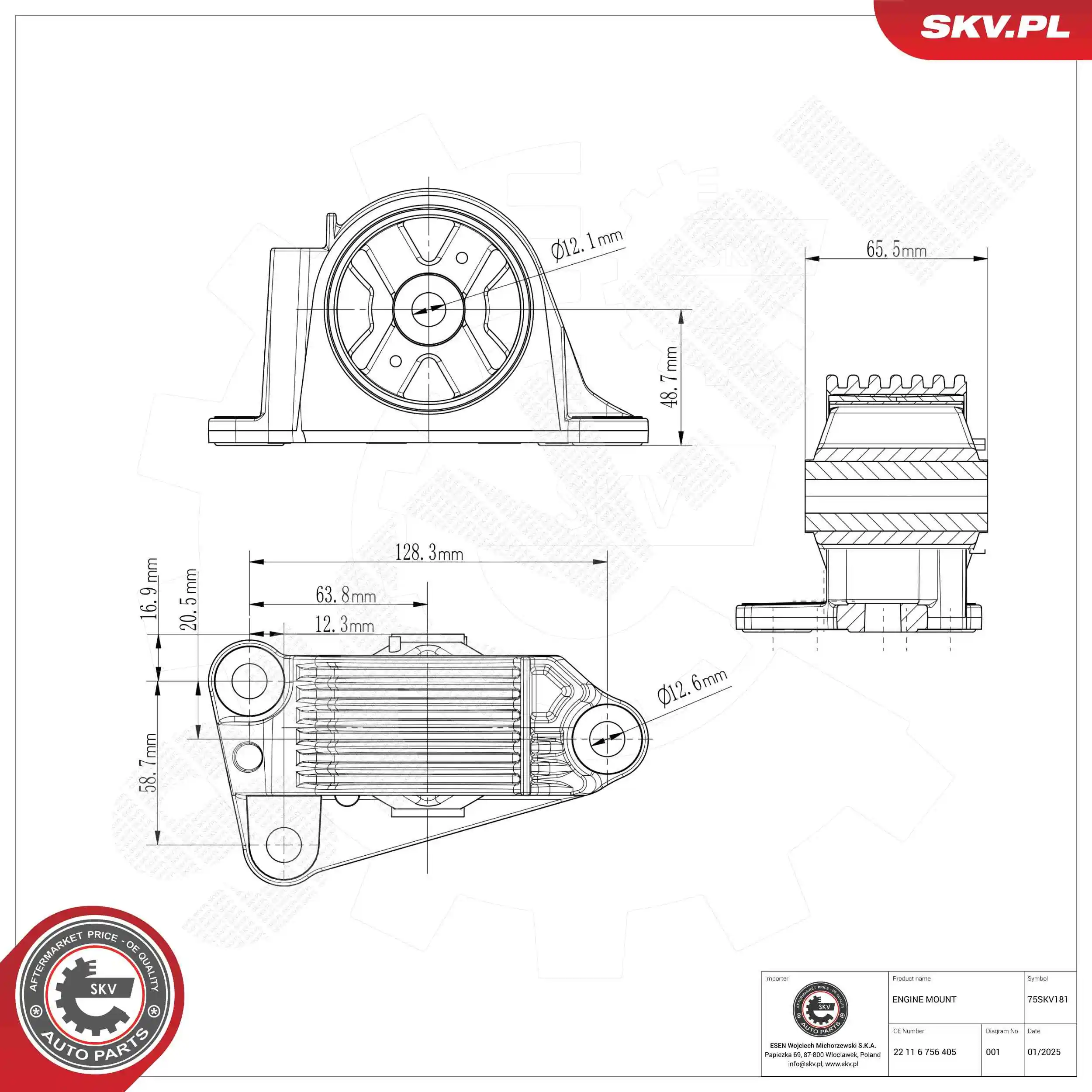 Mounting, engine
